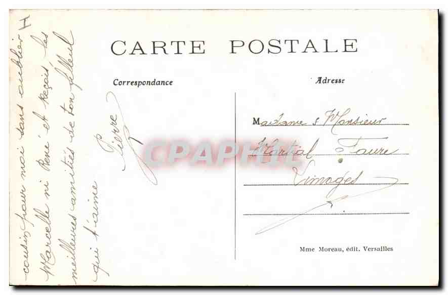 CPA Versailles Musee des Voltures  — Rückseite