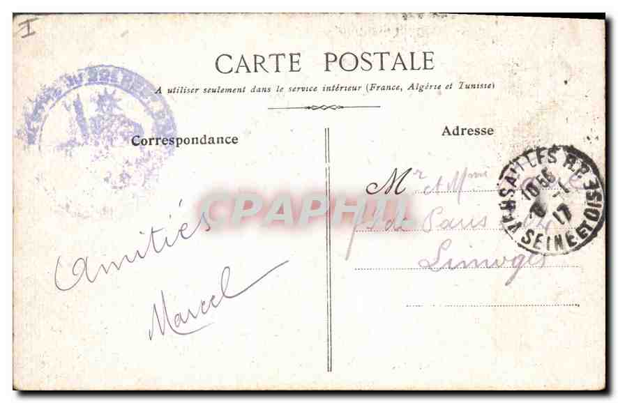 CPA Versailles Le Bassin de Latone  — Verso