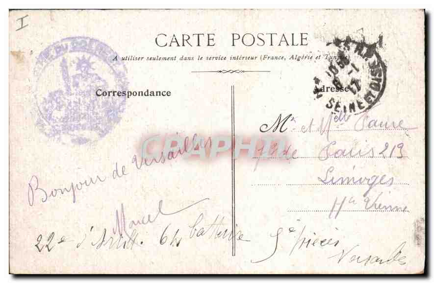 CPA Versailles Petit Trianon La Maison du Seigneur  — Verso