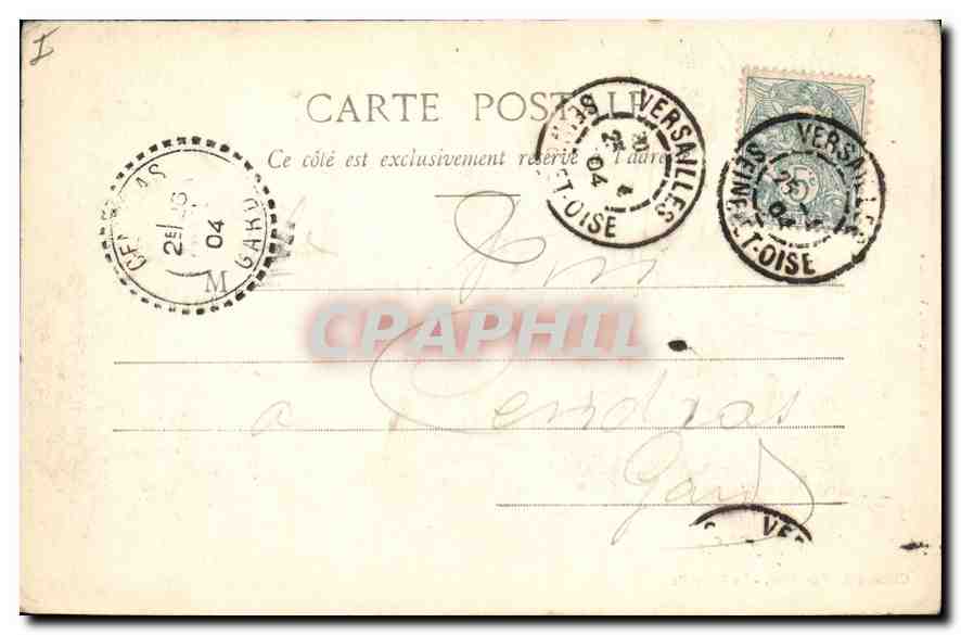 CPA Chateau de Versailles La Chapelle  — Verso