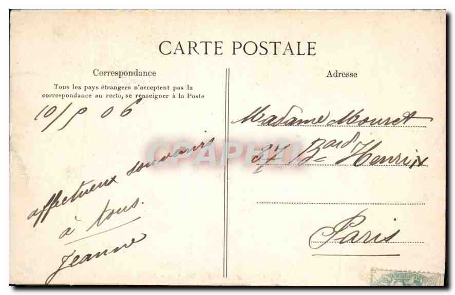 Wald von FONTAINEBLEAU – Plateau de Belle-Croix — E. L. D. n°141 — Rückseite