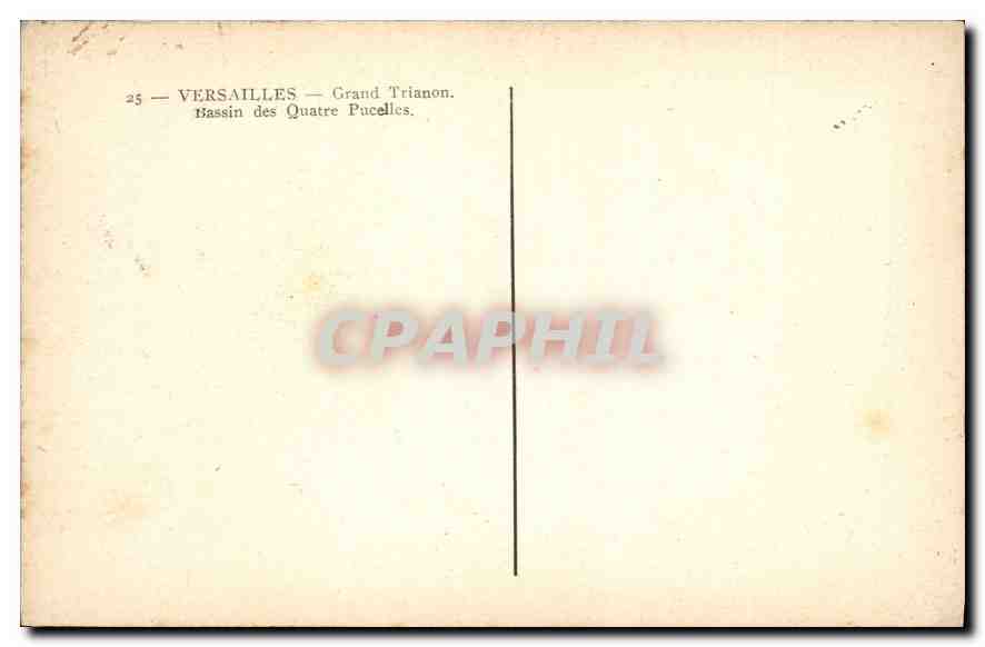 CPA Versailles Grand Trianon Bassin des Quatre Pucelles  — Verso