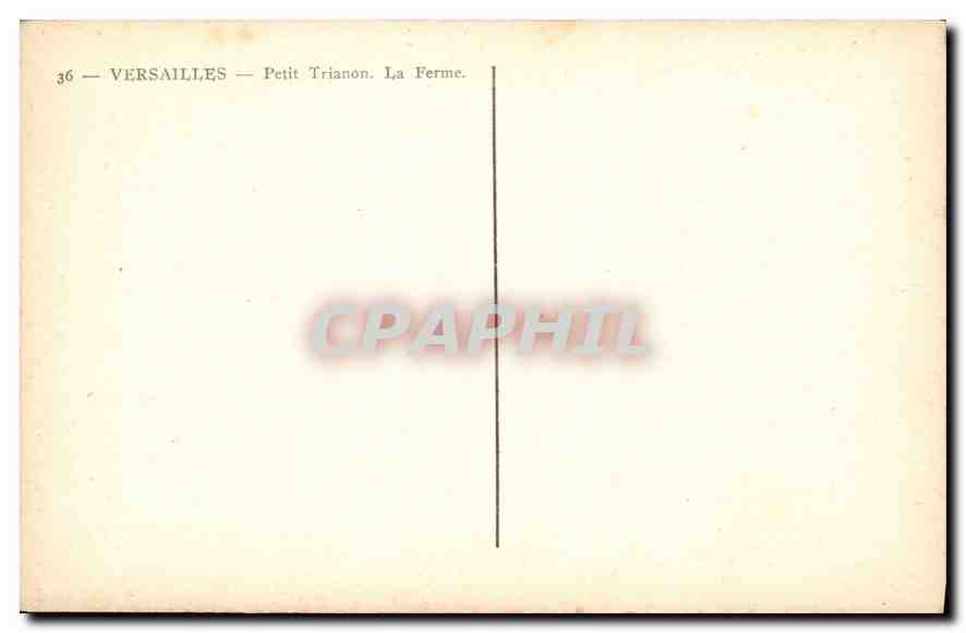 CPA Versailles Petit Trianon La Ferme  — Verso