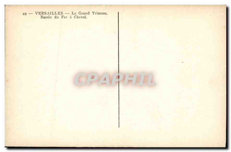 CPA Versailles Le Grand Trianon Bassin du Fer a Cheval  — Verso