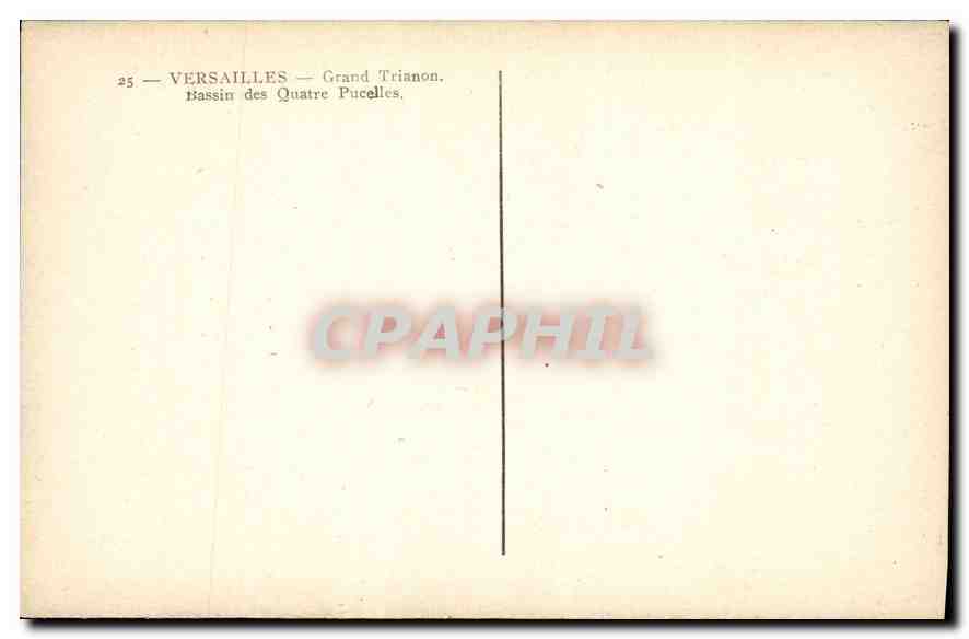 CPA Versailles Grand Trianon Bassin des Quatre Pucelles  — Verso