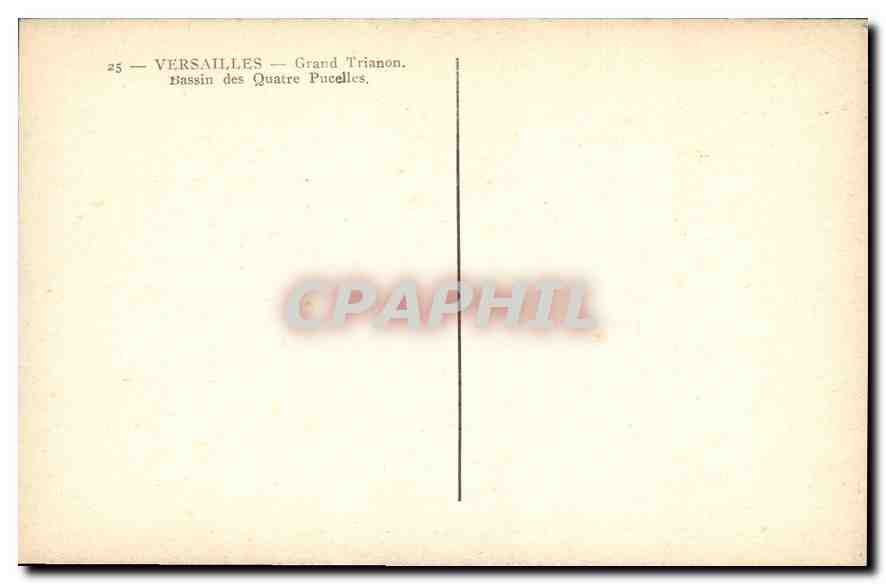 CPA Versailles Grand Trianon Bassin des Quatre Pucelles  — Verso
