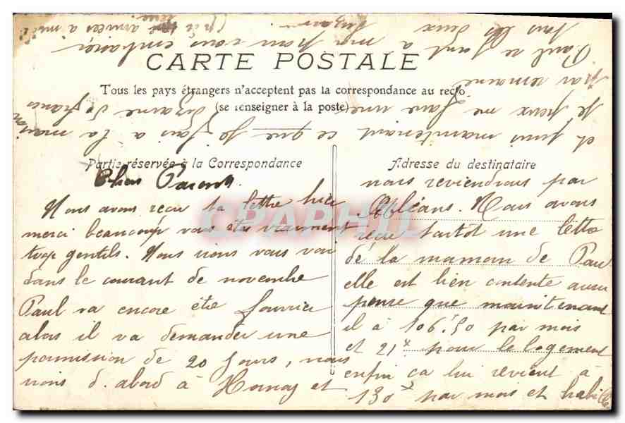 Forêt de Fontainebleau — La Casquette de Jockey (Franchard) — Éditeur non identifié, n° 69 — Verso