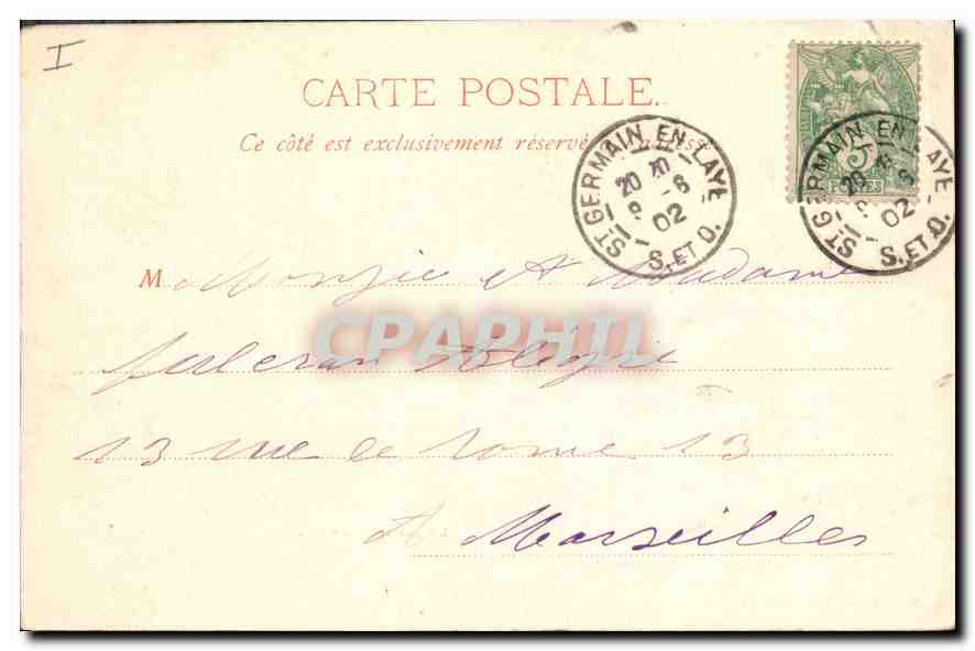 St. Germain-en-Laye — Le pavillon Henri IV — A. Brossard, Éditeur, Paris — Verso