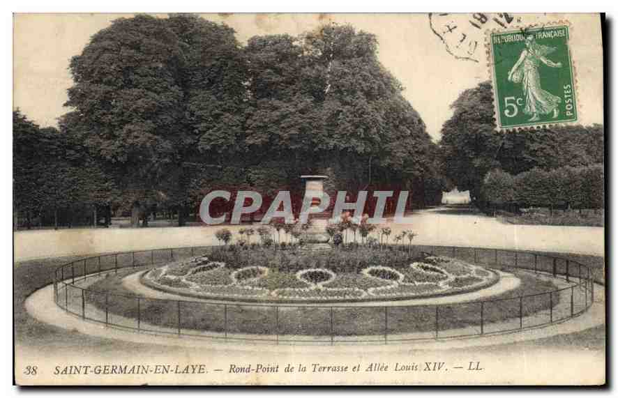 Saint-Germain-en-Laye — Rond-Point de la Terrasse et Allée Louis XIV — LL