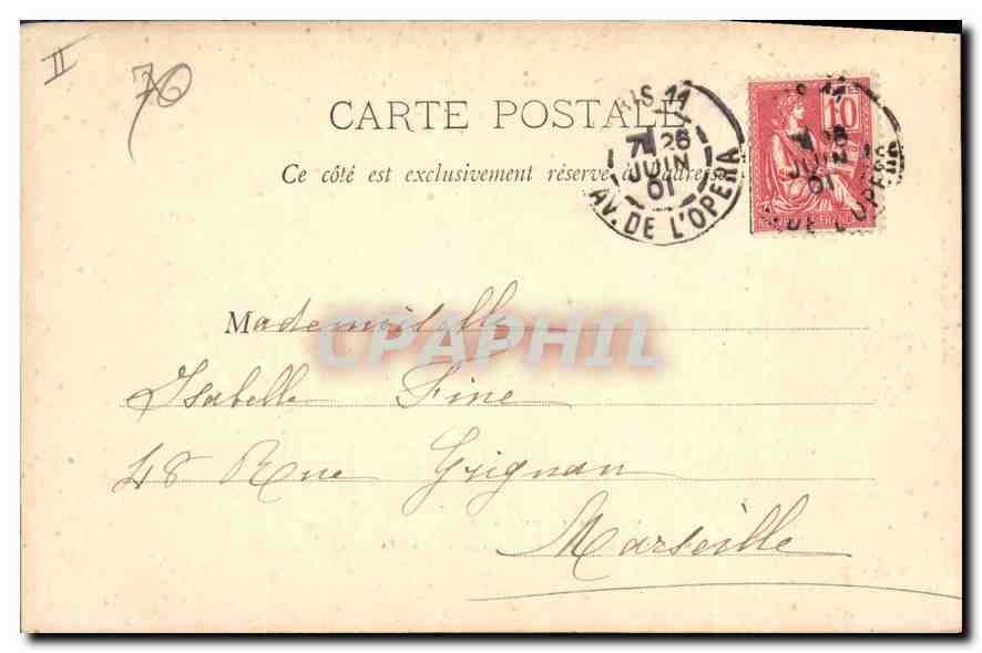 Saint-Germain-en-Laye — Le Château, la Chapelle & Statue de Thiers — édit. Perrot, n° 102 — Rückseite