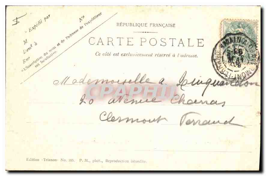 CPA St Germain en Laye Chateau Facade principale  — Verso