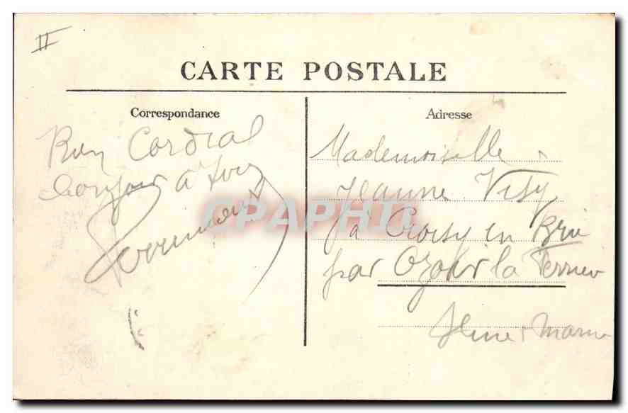 CPA Saint Germain en Laye Perspective de la Terrasse des Escaliers Henri II  — Verso