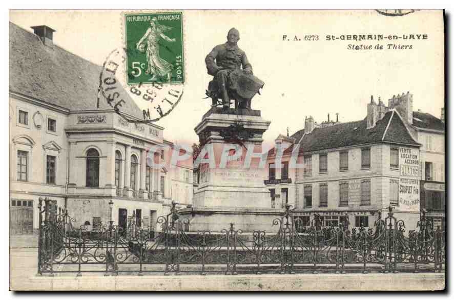 St-Germain-en-Laye — Statue de Thiers — F.A. 6273