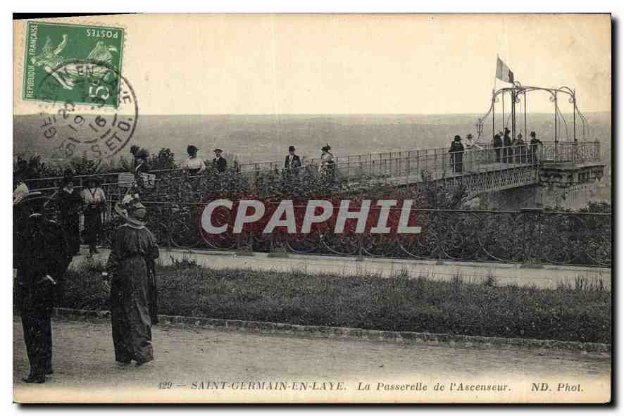 Saint-Germain-en-Laye — La Passerelle de l'Ascenseur — ND. Phot.