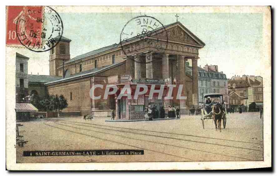 Saint-Germain-en-Laye - L'Église et la Place — éditeur CPAPHIL, n°4