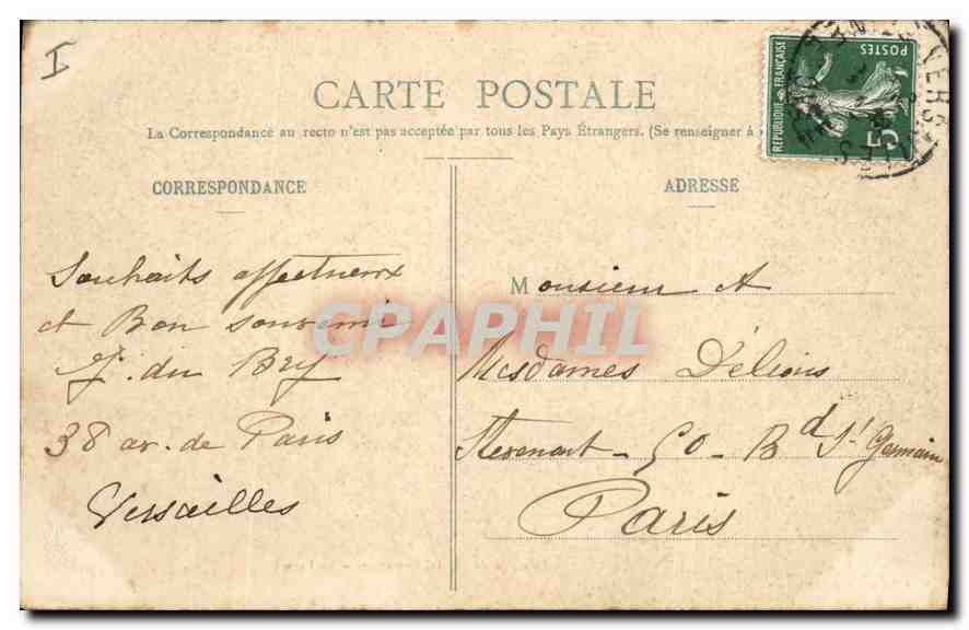 CPA Versailles Hameau de Marie Antoinette La Ferme  — Verso