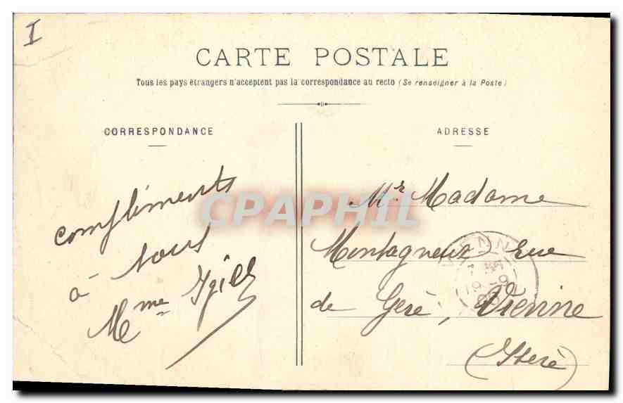 Parc de Versailles — Le Bassin de Latone — Mme Moreau, édit., Versailles — Verso