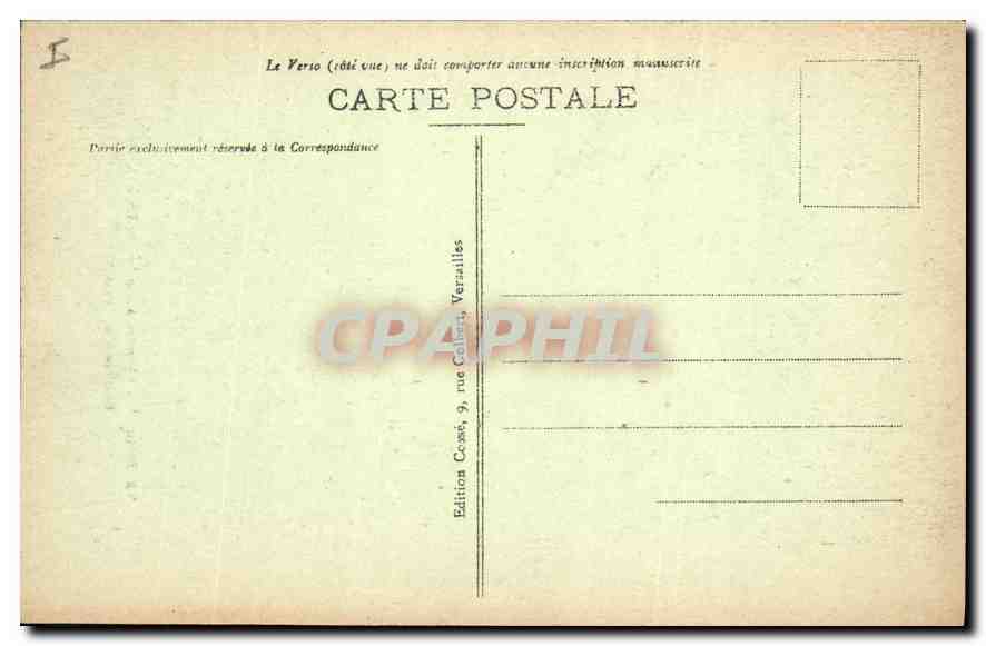 CPA Versailles Chambre a coucher de Louis XIV  — Verso