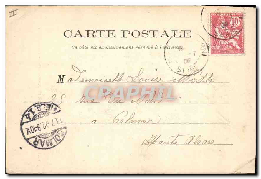 CPA Saint Germain en Laye Seine et Oise Le Chateau  — Verso