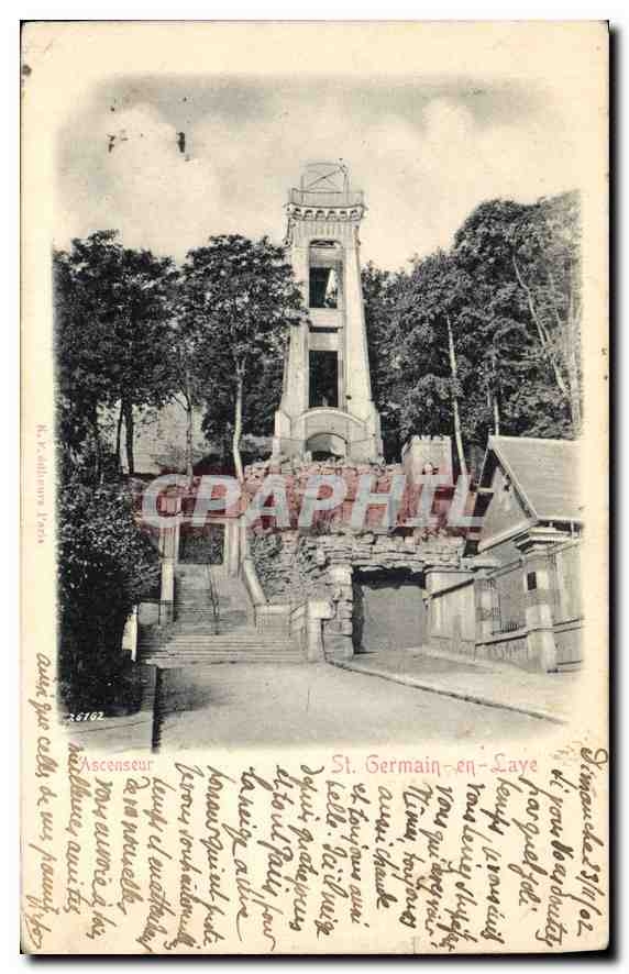 CPA L'Ascenseur St Germain en Laye 