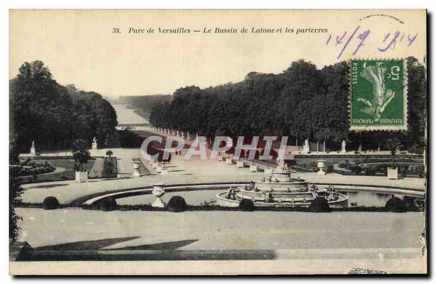 Parc de Versailles — Le Bassin de Latone et les parterres — Édita Paris-Versailles n°38