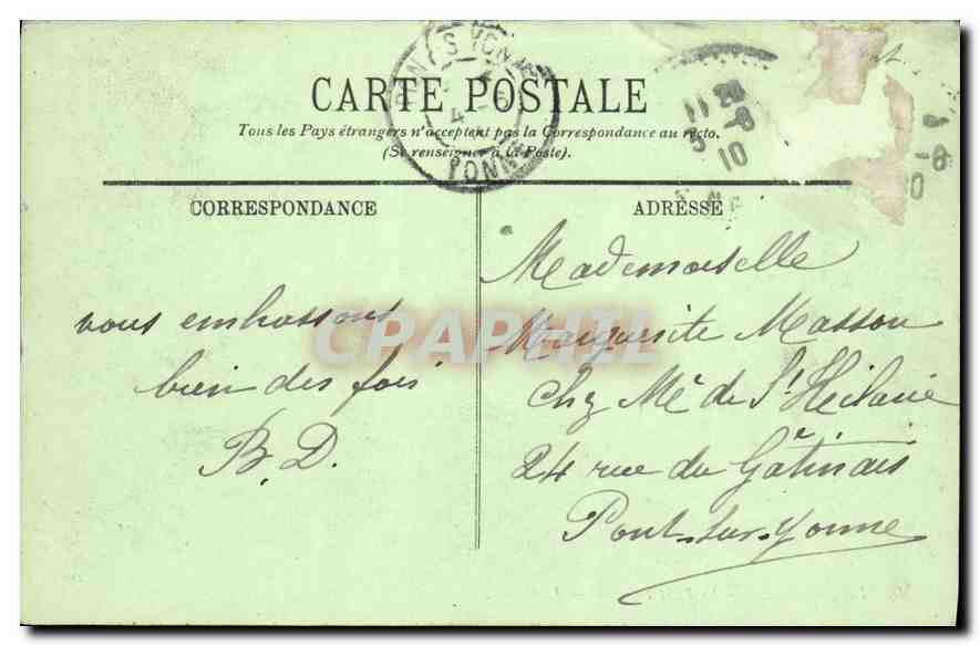 CPA Versailles Le Petit Trianon Le Hameau de Marie Antoinette La Maison du Seigneur  — Verso