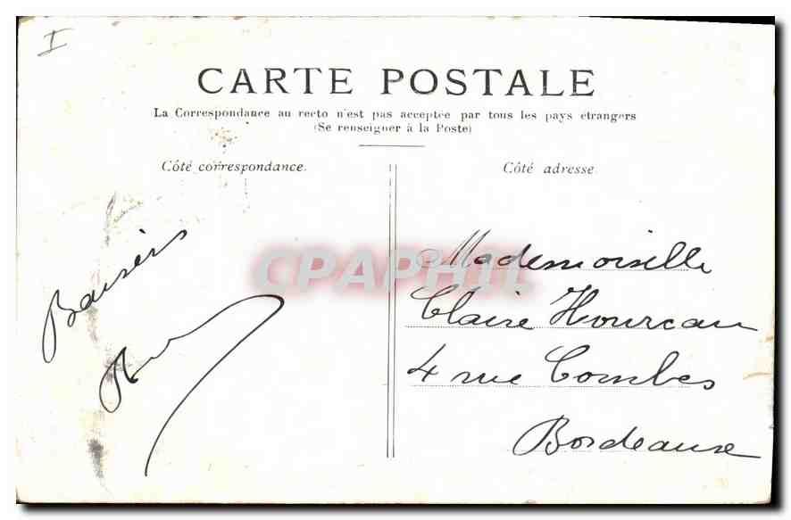 CPA Versailles La galerie des Glaces  — Verso