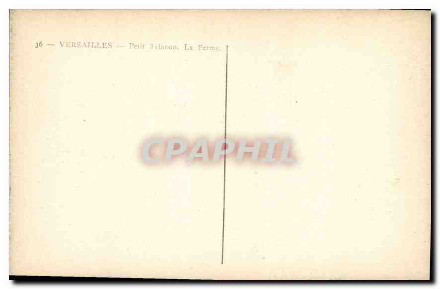 CPA Versailles Petit Trianon La Ferme  — Verso