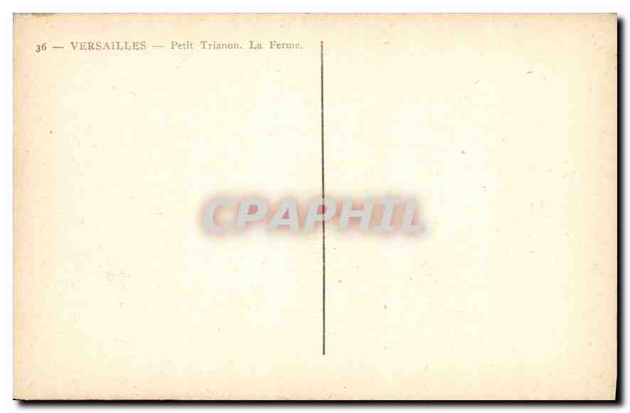 CPA Versailles Petit Trianon La Ferme  — Verso