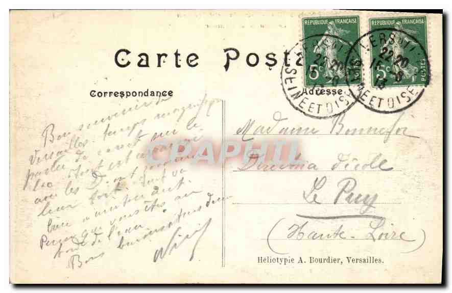 CPA Versailles Parc du Petit Trianon Le Temple de l'Amour  — Verso