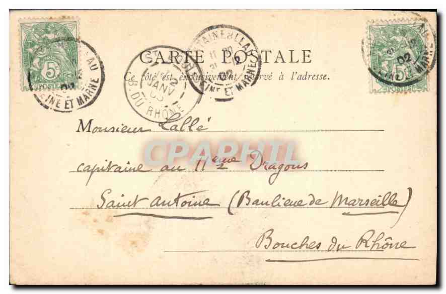 Grotta del Cacciatore Nero — Fontainebleau — B.P. Paris — Verso