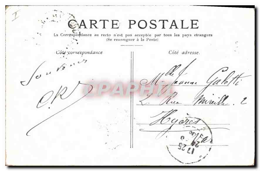 CPA Versailles La Galerie des Batailles  — Rückseite