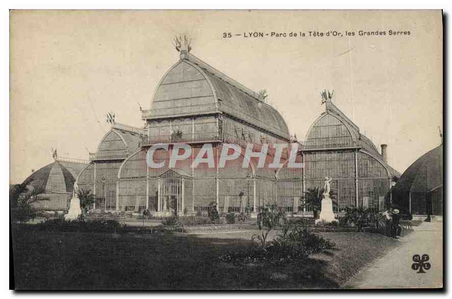 CPA Lyon Parc de la Tete d'Or les Grandes Serres 