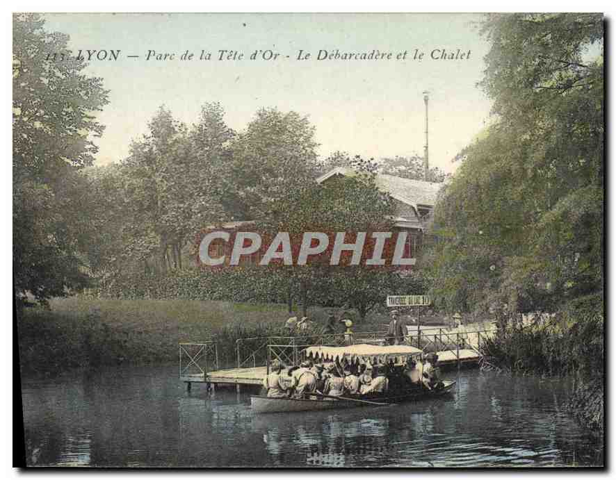 CPA Lyon Parc de la Tete d'Or Le Debarcadere et le Chalet 
