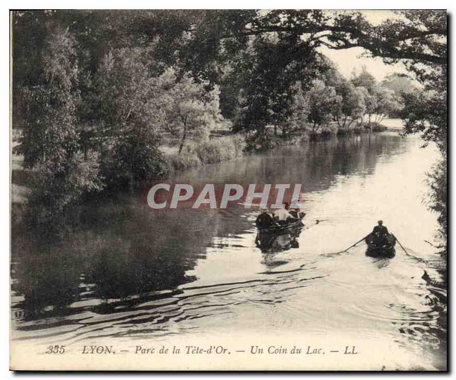 CPA Lyon Parc de la Tete d'Or Un Coin du Lac 