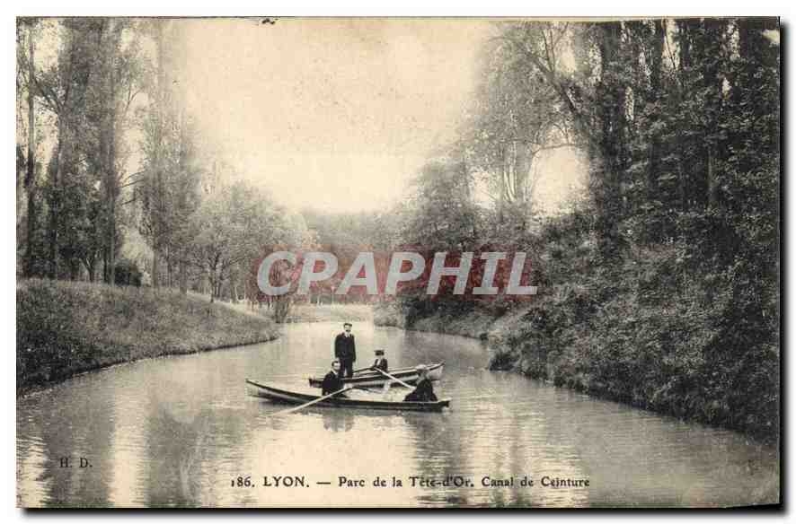 CPA Lyon Parc de la Tete d'Or Canal de Ceinture 