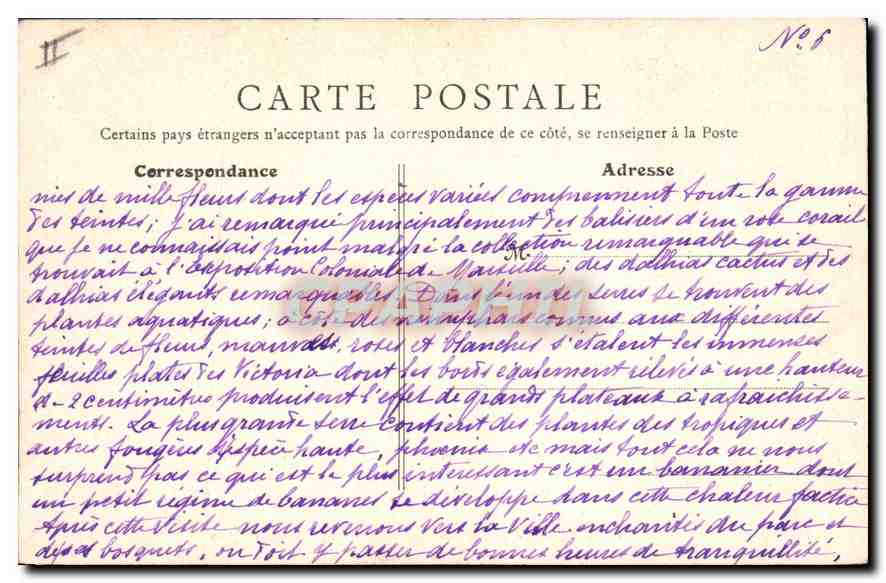 Lyon - Parc de la Tête d'Or - Le Coin des Cygnes — R. E. Paris, n° 488 — Verso