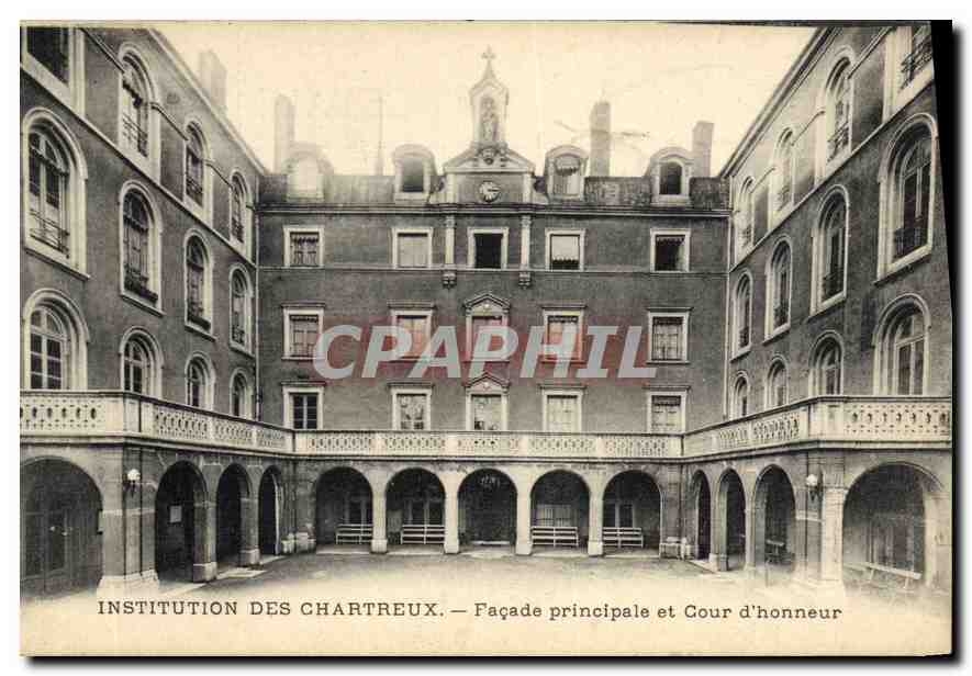 CPA Institution des Chartreux Facade principale et Cour d'honneur 