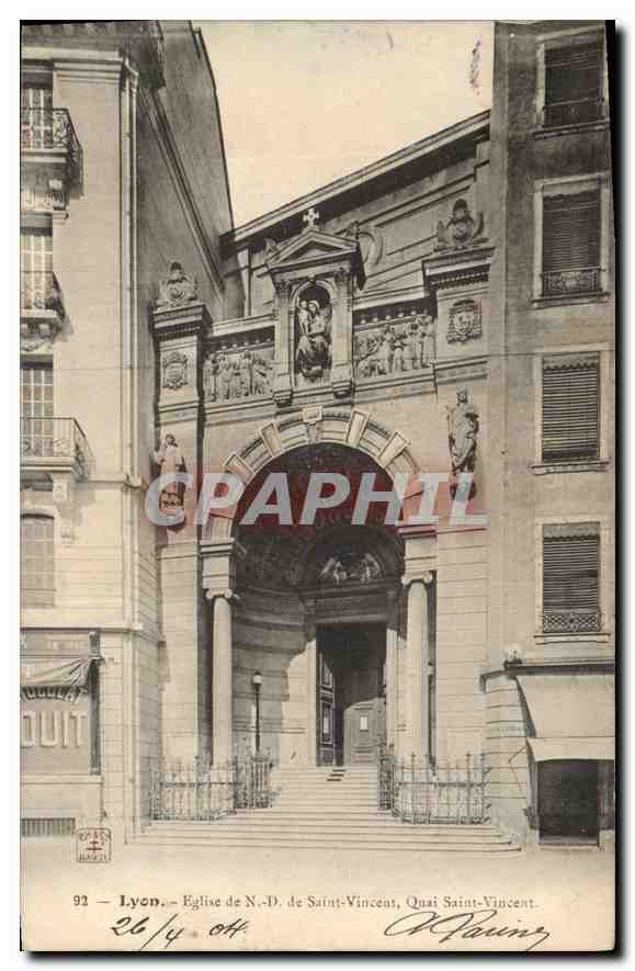 CPA Lyon Eglise de Notre Dame de Saint Vincent Quai Saint Vincent 