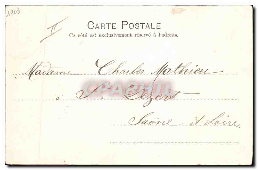 CPA Lyon Eglise de Serin  — Verso
