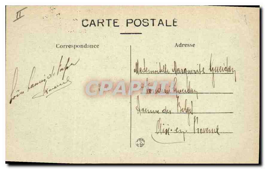 CPA Lyon Le Parc aux Dains  — Verso