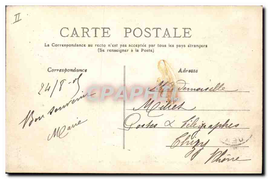 CPA Lyon Porte Monumentale du Parc de la Tete d'Or  — Verso