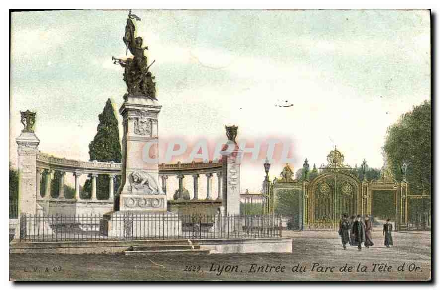 CPA Lyon Entree du Parc de la Tete d'Or 