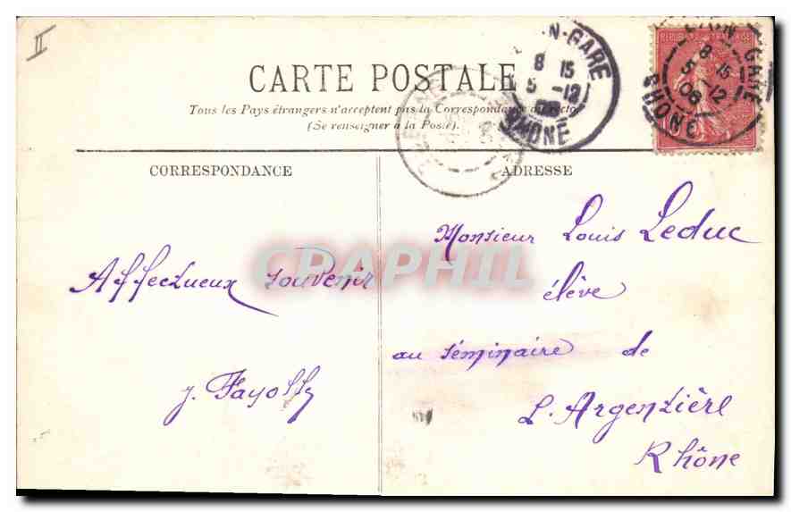 CPA Lyon Un Coin du Parc de la Tete d'Or Enfant — Verso
