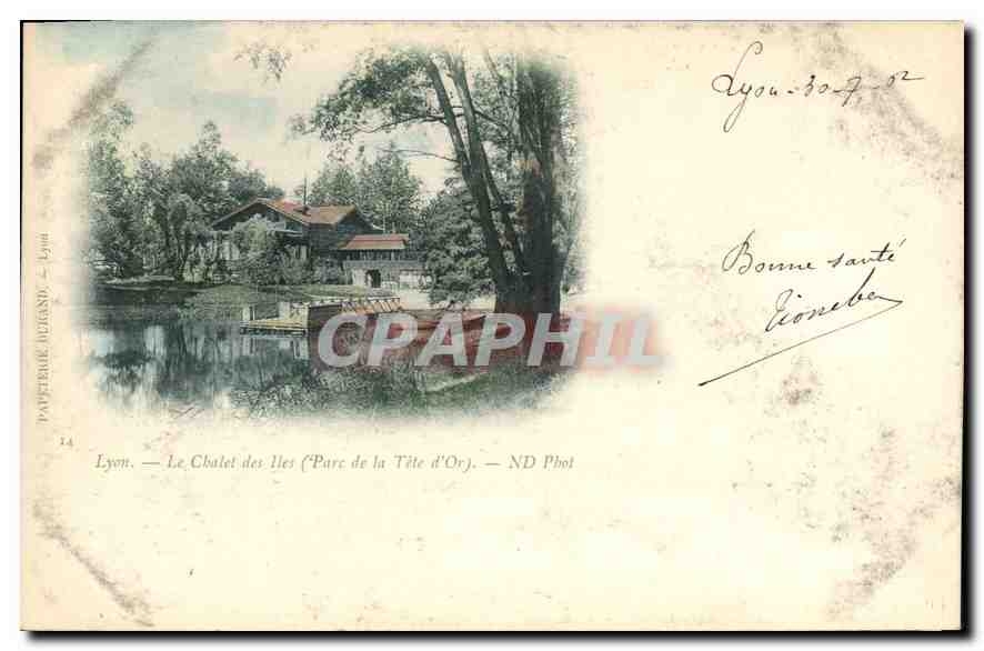 Lyon — Le Chalet des Îles (Parc de la Tête d'Or) — Papeterie Mégand — Lyon
