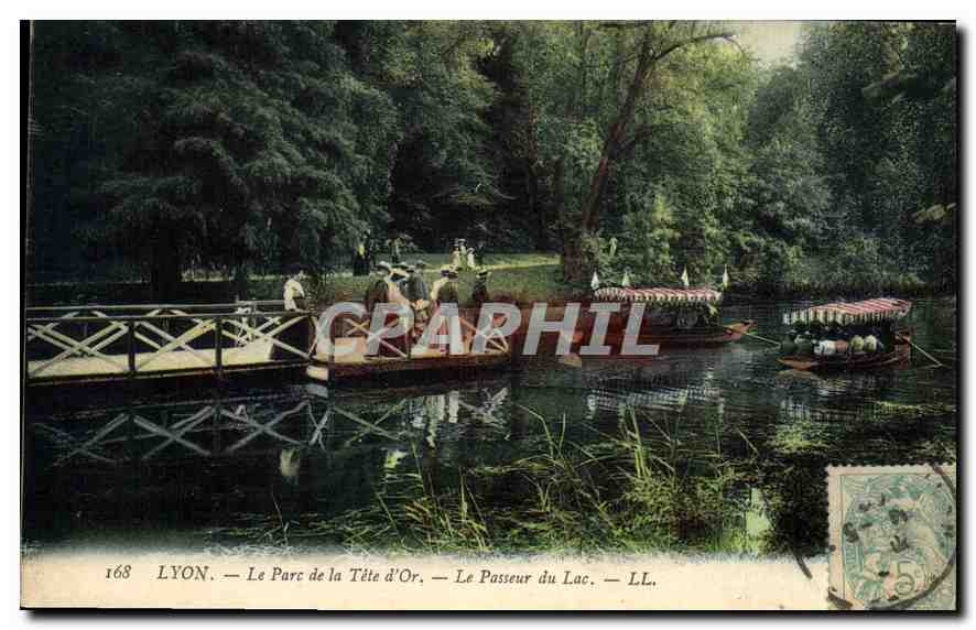 CPA Lyon Le Parc de la Tete d'Or Le Passeur du Lac 