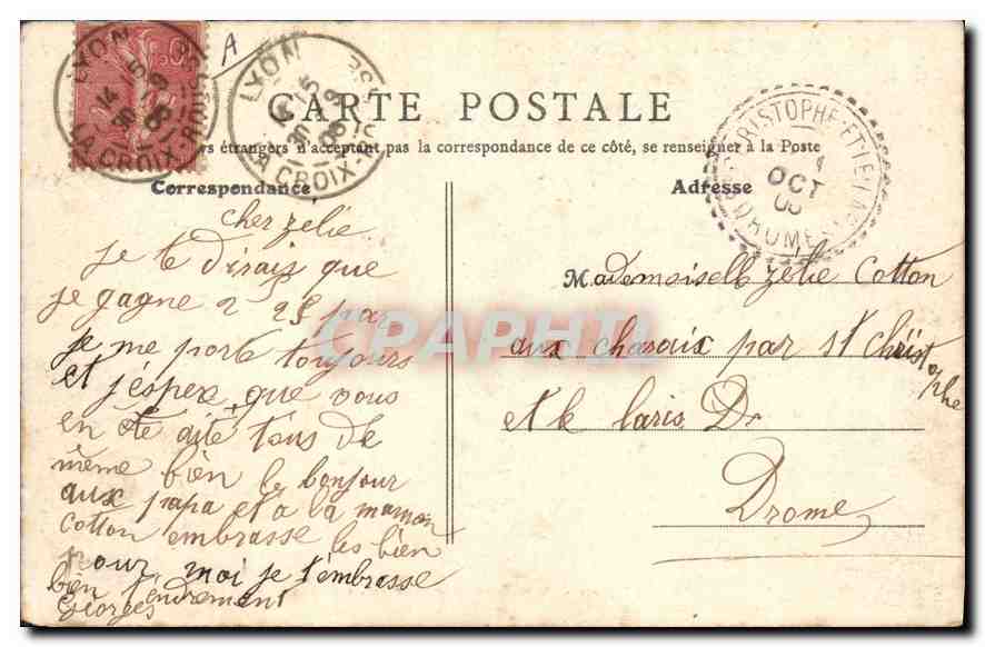 CPA Lyon Parc de la Tete d'Or Les Chameaux  — Rückseite