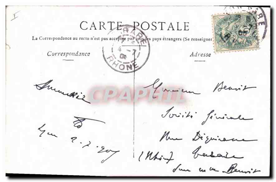 CPA Lyon Parc de la Tete d'Or  — Verso