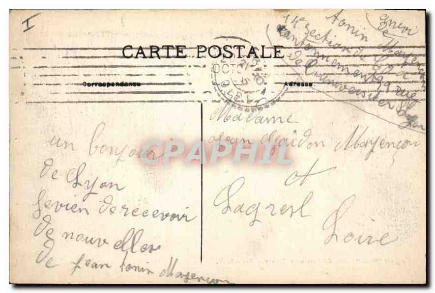 CPA Lyon Un Coin du Parc vers l'Observatoire  — Rückseite