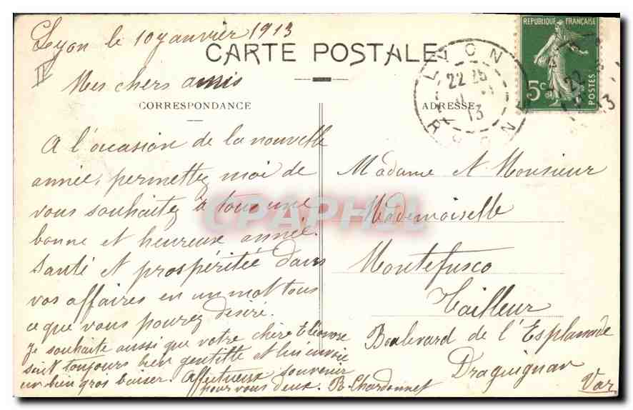 CPA Lyon Parc de la Tete d'Or Les Cerfs  — Verso